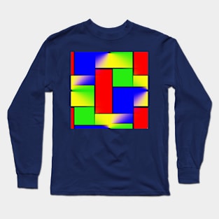 Colorful rectangles: red, blue, green and yellow Long Sleeve T-Shirt